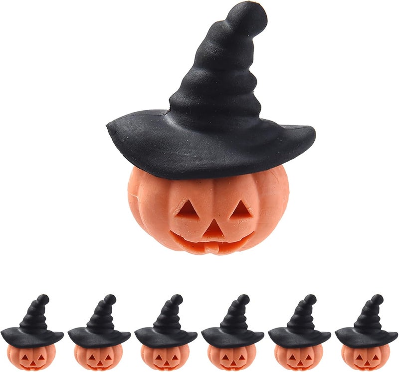 DOMG Halloween Pumpkin Erasers for Kids Bulk, 20Pcs 3D Mini Pumpkin Pencil Erasers Bulk for Classroom Prizes Party Favors Goody Bag Filler Gifts - Image 1